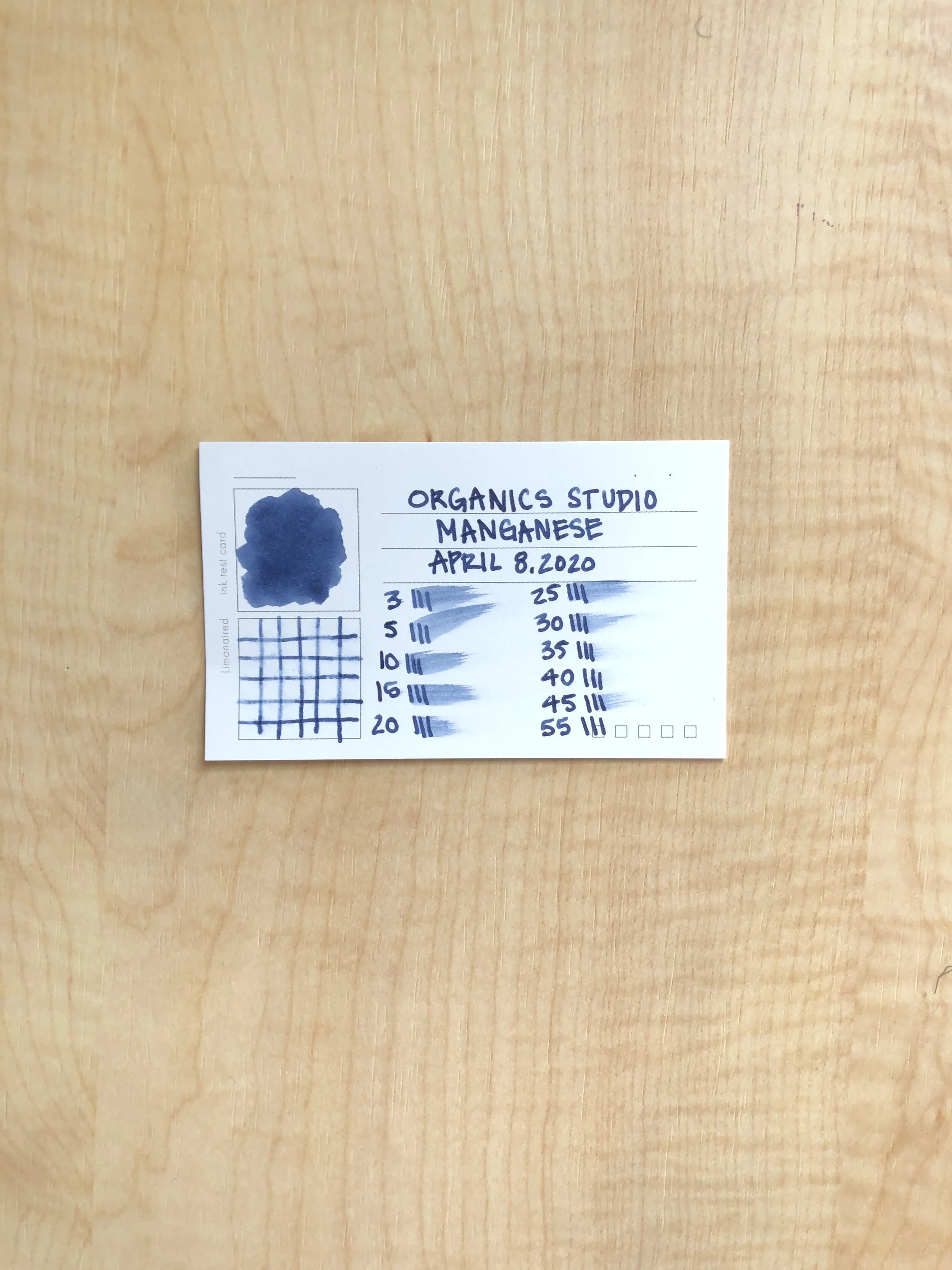 Ink Review 268 Organics Studio Elements Manganese Blue Black