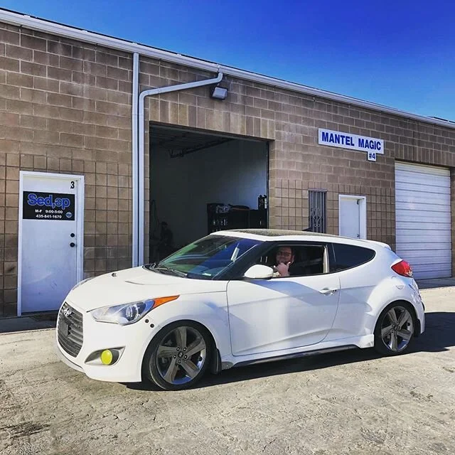 Dustin was happy to finally get his coil overs installed.