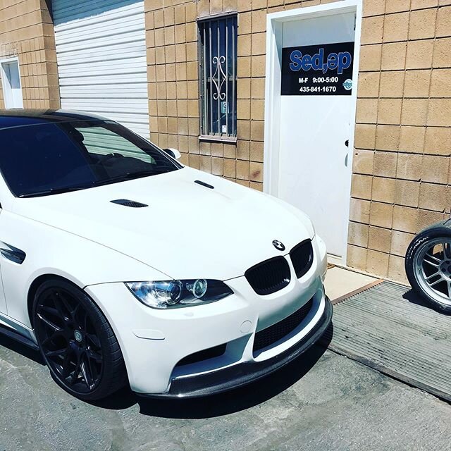 A lot of service completed on this beautiful M3. Can&rsquo;t wait for the new exhaust to show up. Thank you Austin. #sedepone #bmw #m3 #service #tuneup #brakejob #trackready