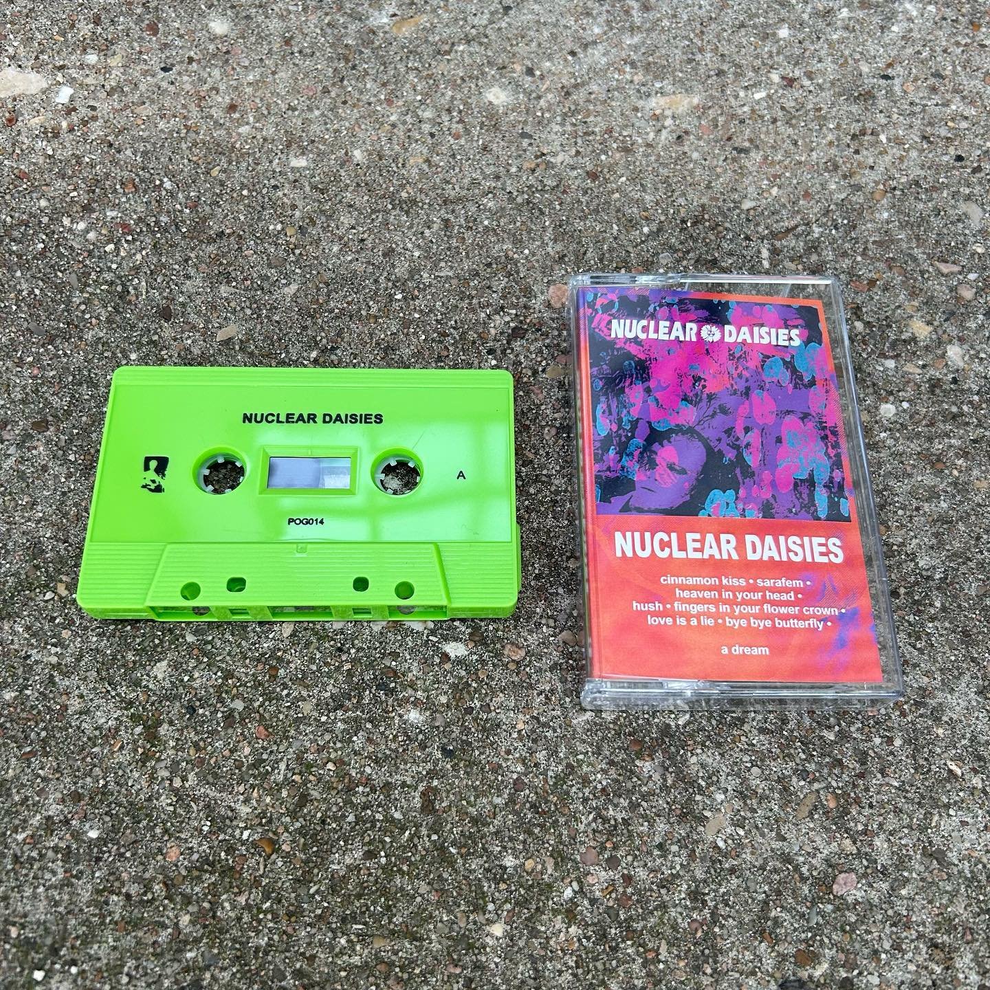 Third cassette pressing of @nukedaisiesnow &lsquo;S/T&rsquo; has arrived, only available at their upcoming shows.

News on vinyl coming soon&hellip;