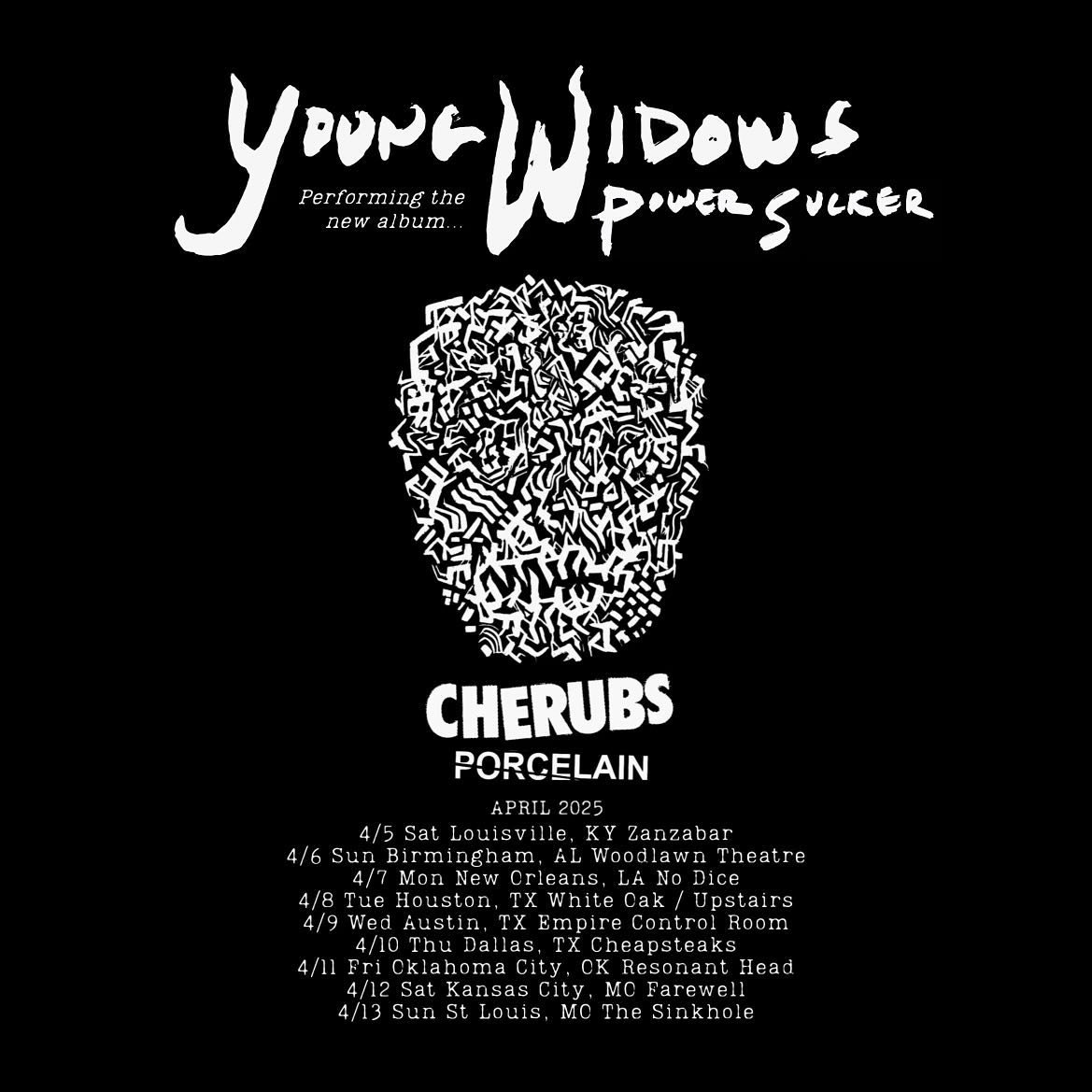@porcelain_band head out with @youngwidowsband &amp; @cherubsbandatx this April. Not a tour to miss&hellip;