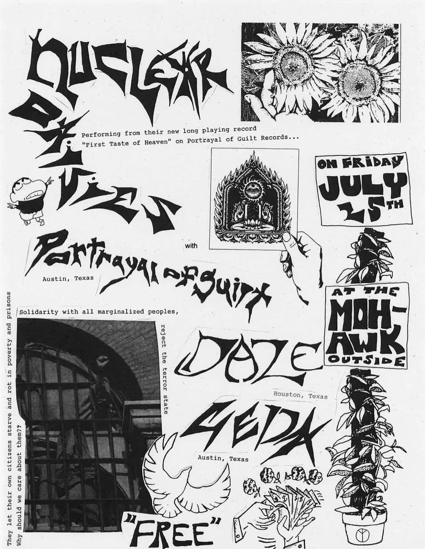 Last minute show in Austin on the 25th supporting our friends @nukedaisiesnow and their new album that we&rsquo;re releasing through our label, @portrayalofguiltrecords. Hope to see you there&hellip;