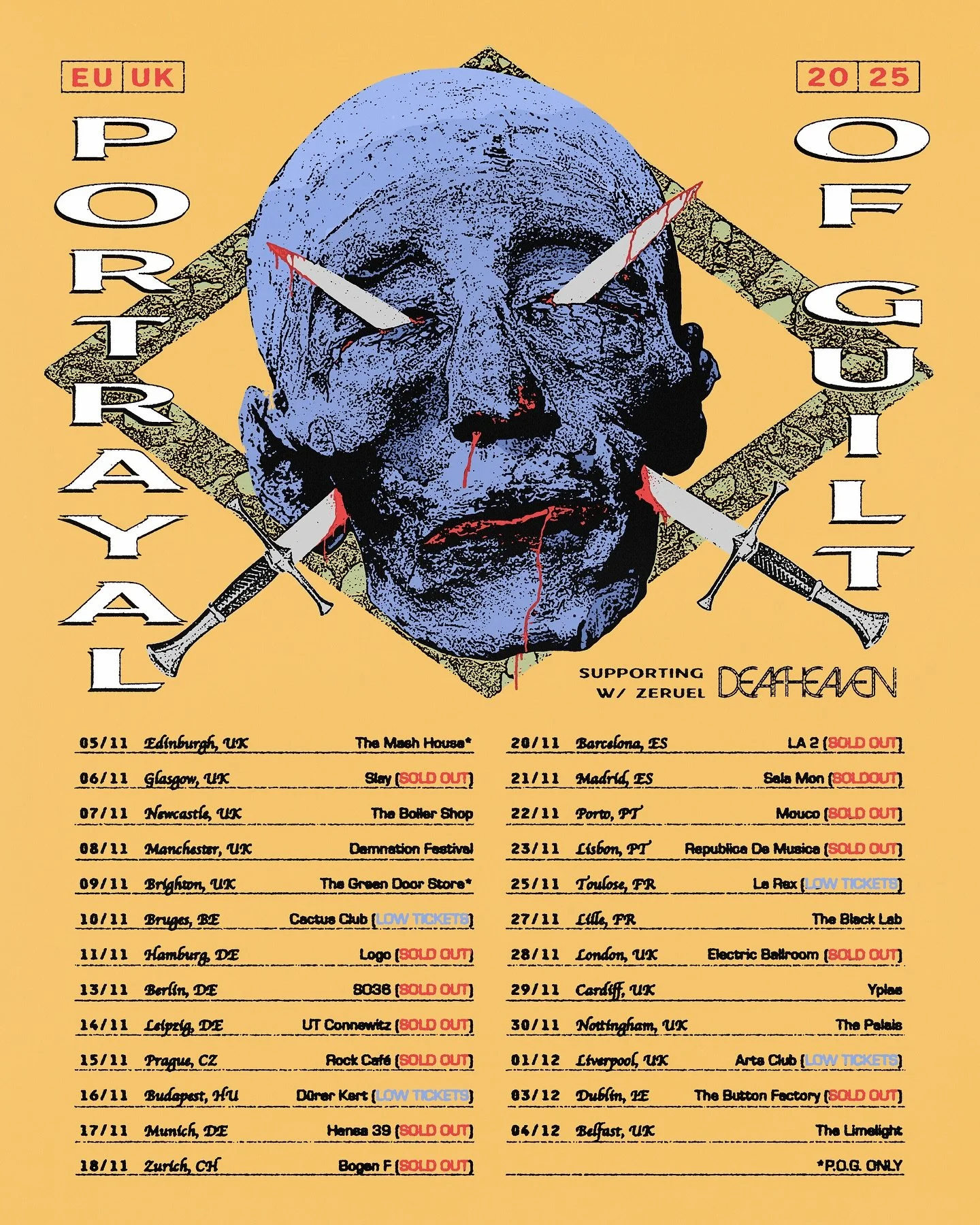 Our Europe &amp; UK tour with @deafheavenband and @zeruel.xiv starts this week, tickets for most of these shows are sold out so we suggest you get tickets for any remaining dates while you still can. See you out there&hellip;

Ticket link in bio.