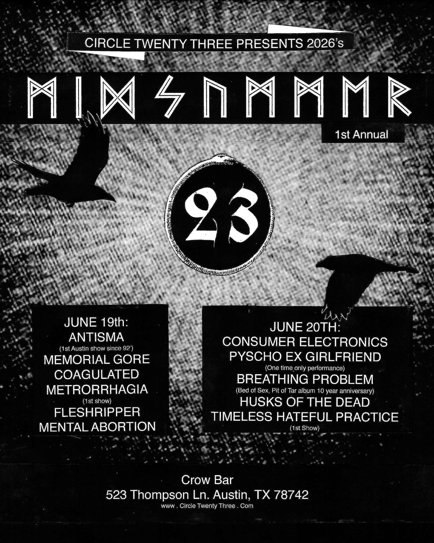FLESHRIPPER returns in June with a stacked bill, presented by @circletwentythree&hellip;