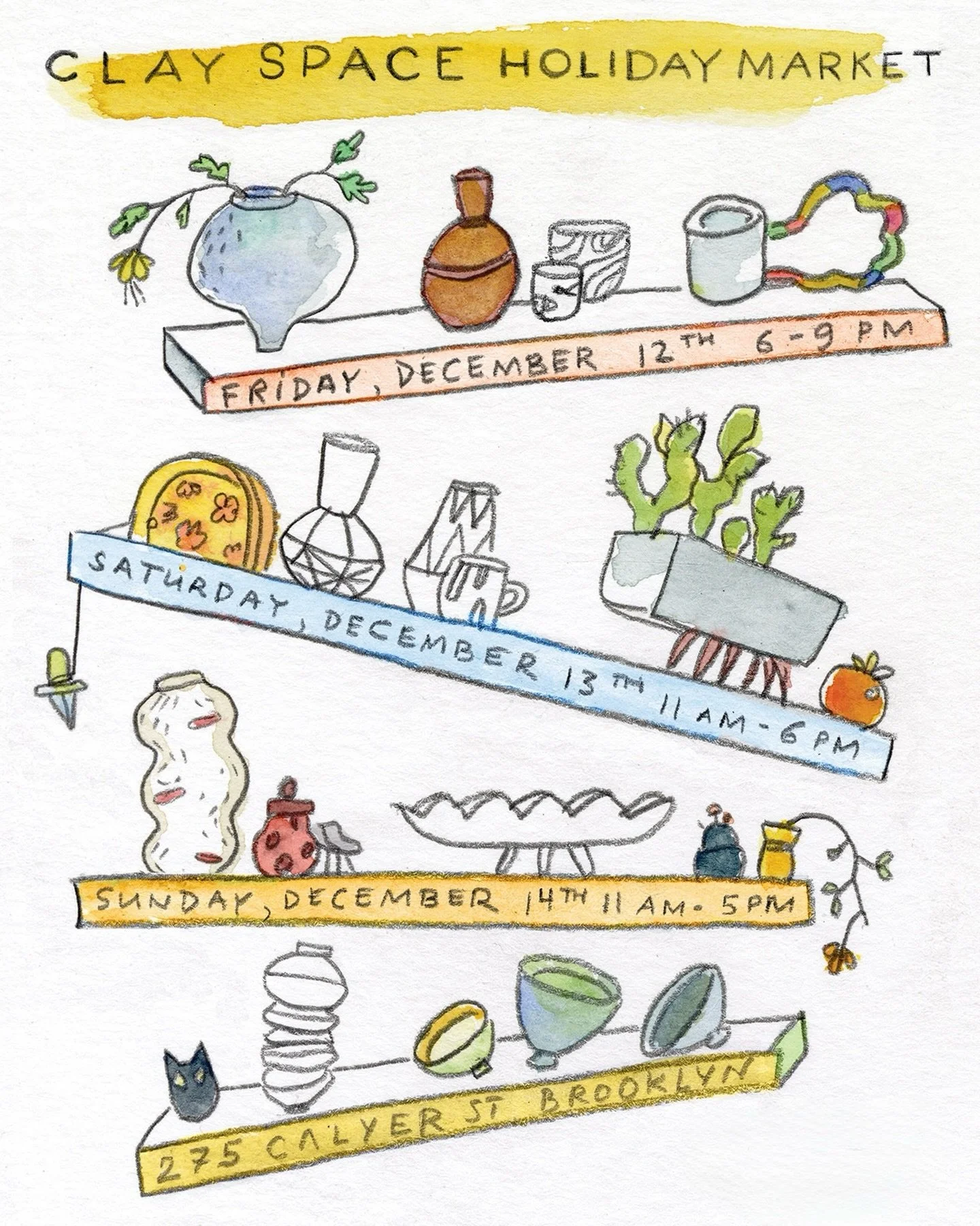 Holiday Market season is here, and we couldn&rsquo;t be more excited! We&rsquo;re welcoming over 70 artists to this year&rsquo;s lineup! 

Opening night Friday, December 12th 6-9pm&nbsp;
Saturday, December 13th from 11am-6pm&nbsp;
Sunday, December 14