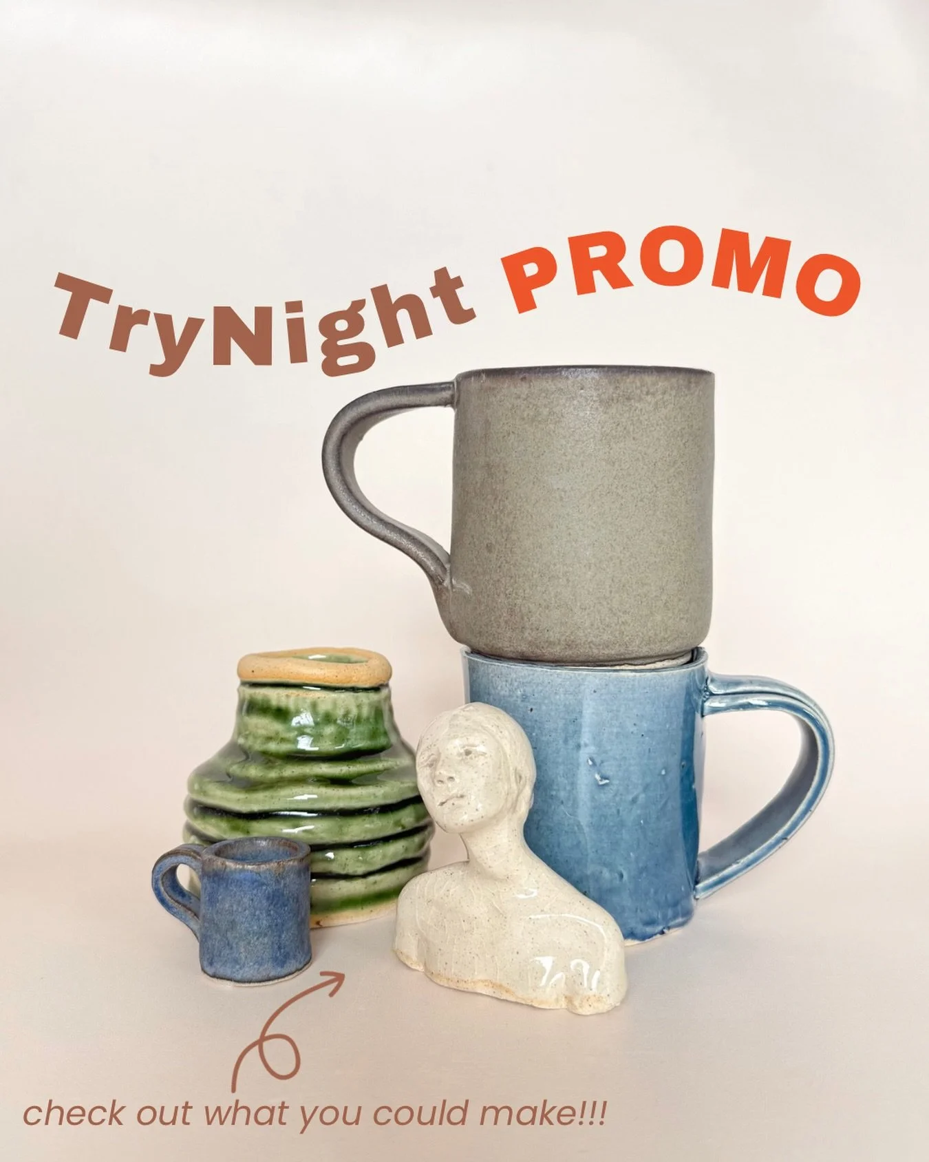 Learn something new this spring in our Handbuilding TryNight! We are offering a 20% off discount for our Handbuilding TryNight taking place this Saturday, April 11th 7-9pm! DM us for the discount code. 

#clayspacebk #potterystudio #potteryclass #whe