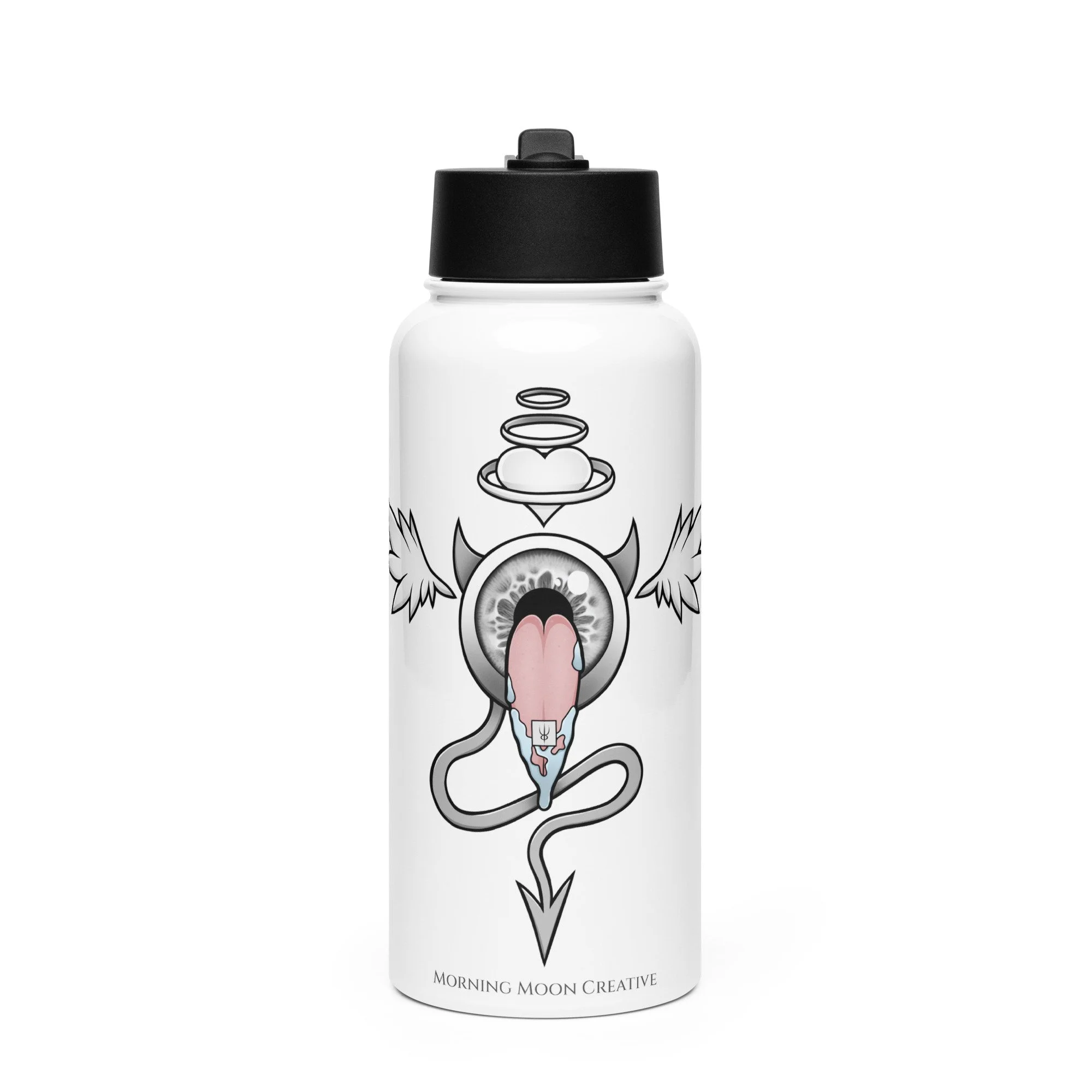 AS ABOVE, SO BELOW, & WITHIN WATER BOTTLE WITH STRAW
