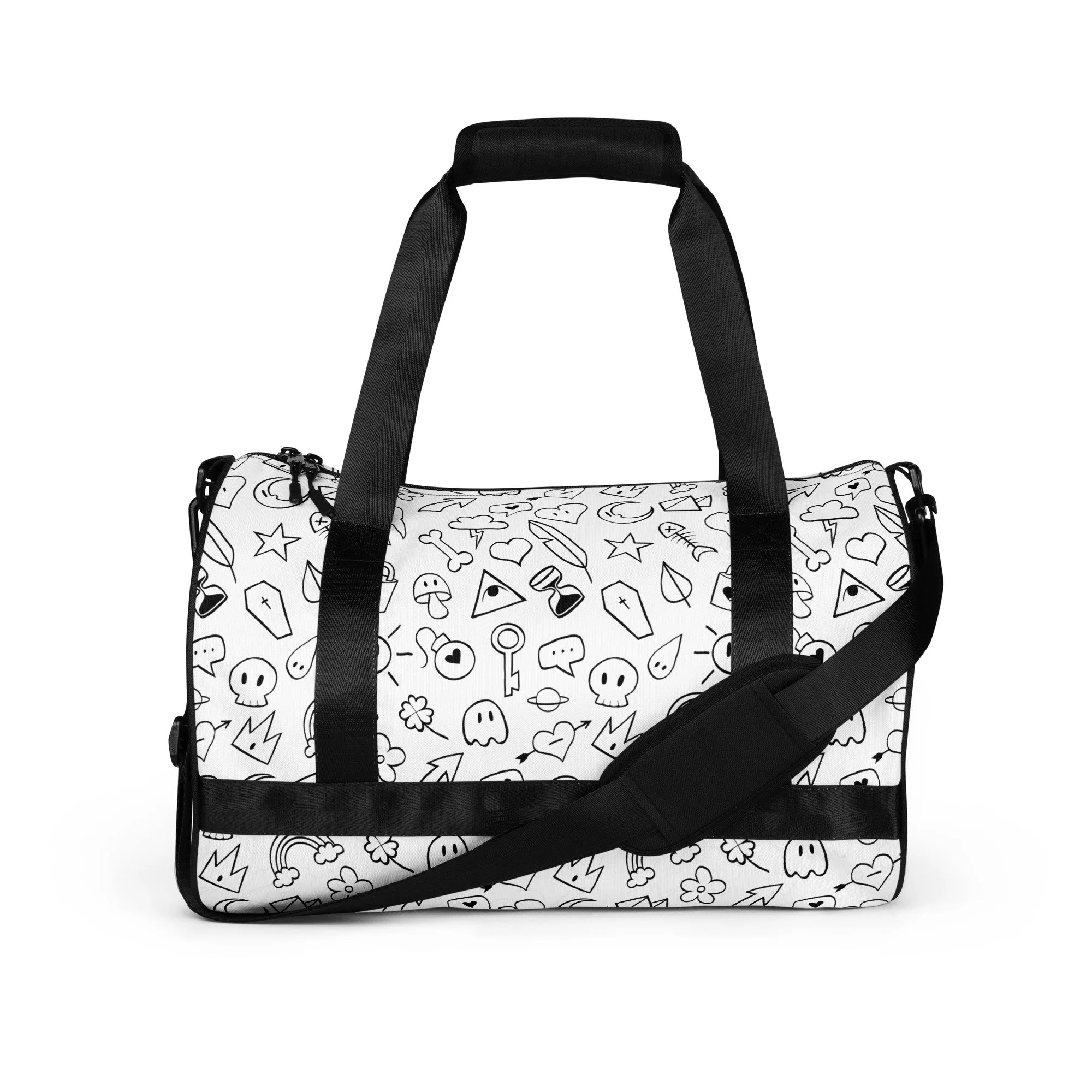CREEPY CUTE DUFFLE BAG - WHITE