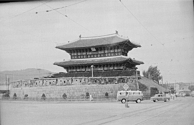 PAST: This is a photo taken of Tongdaemun site as it was in 1965. The site of the DPP has transformed over the years from fortress wall to Gyeongseong Sports Complex (later known as Dongdaemun Stadium to the Design Plaza it is today. The functionalit