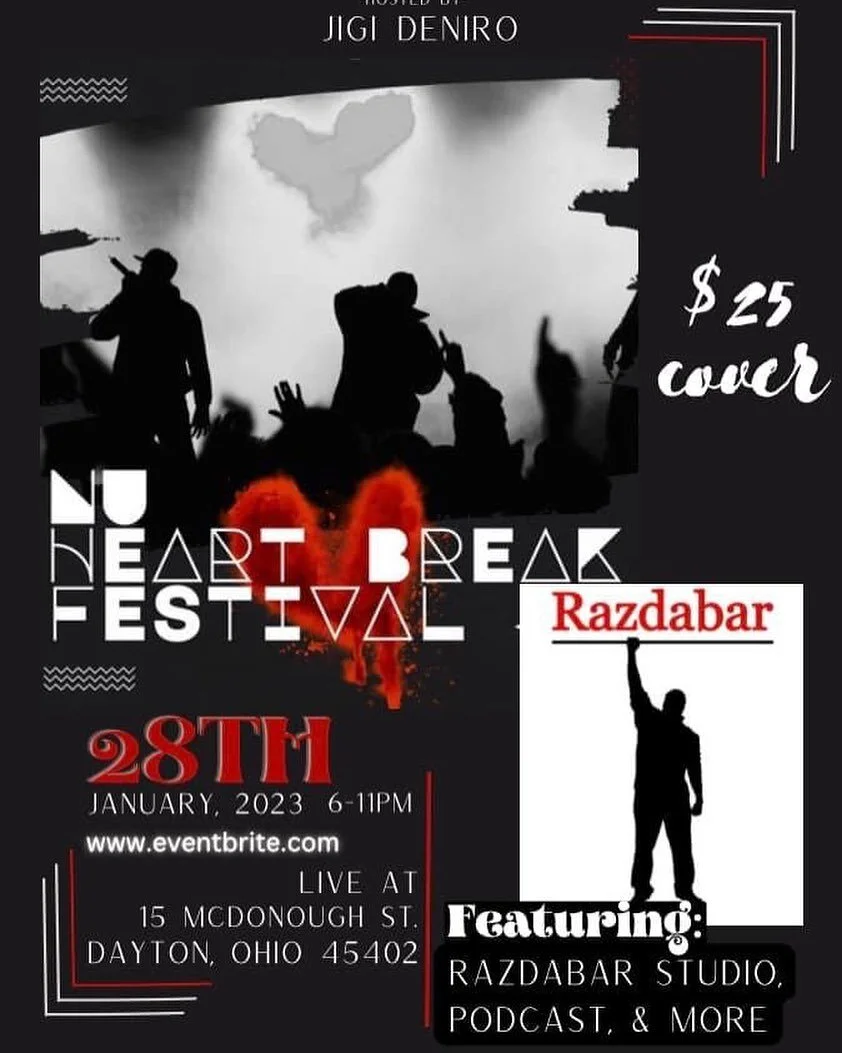 We are so grateful to @mudbaby_transformationcoach  for giving Razdabar the opportunity to premier our new podcast series LIVE at the Nu Heartbreak Music Festival TOMORROW 6PM TO 11PM!!! There's going to be some incredible talent and vendors you don'