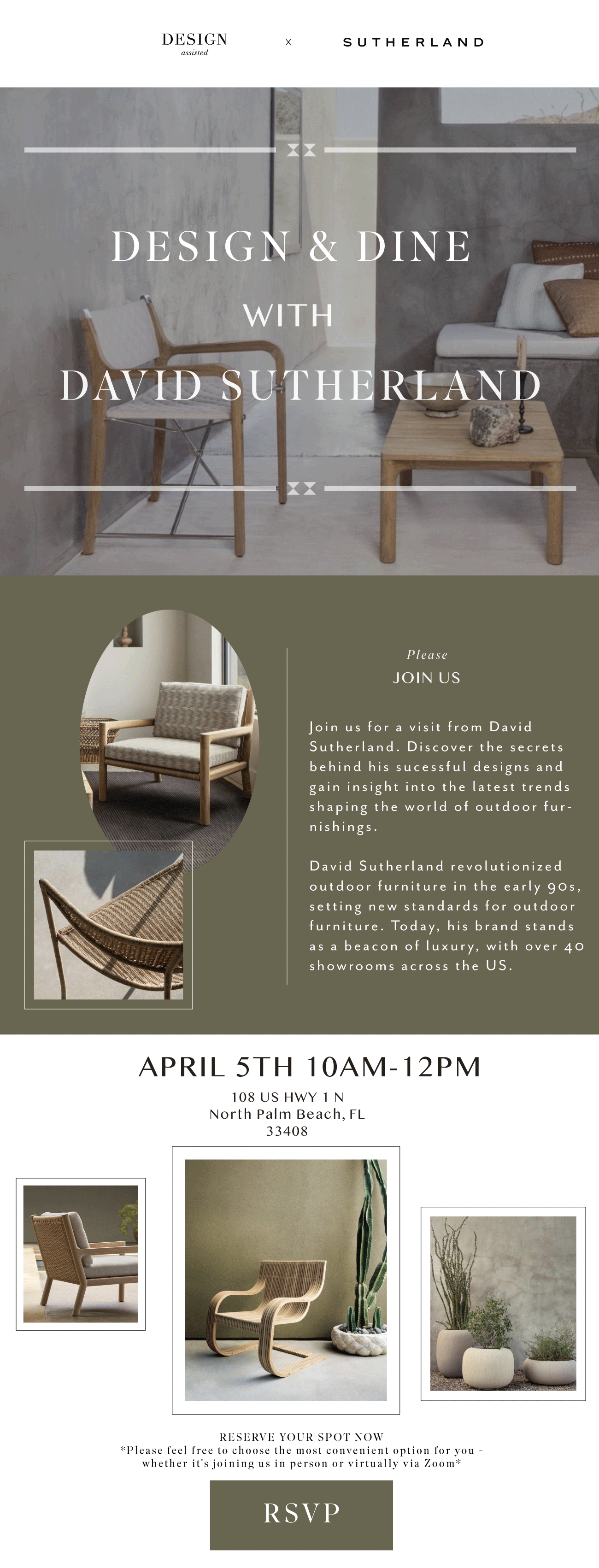 David Sutherland - Design & Dine