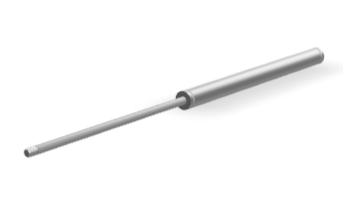 A medical or cosmetic applicator with a long, thin handle and a small, rounded tip.