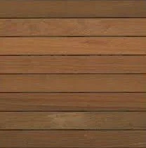 Close-up of a wooden horizontal plank wall with a natural finish.