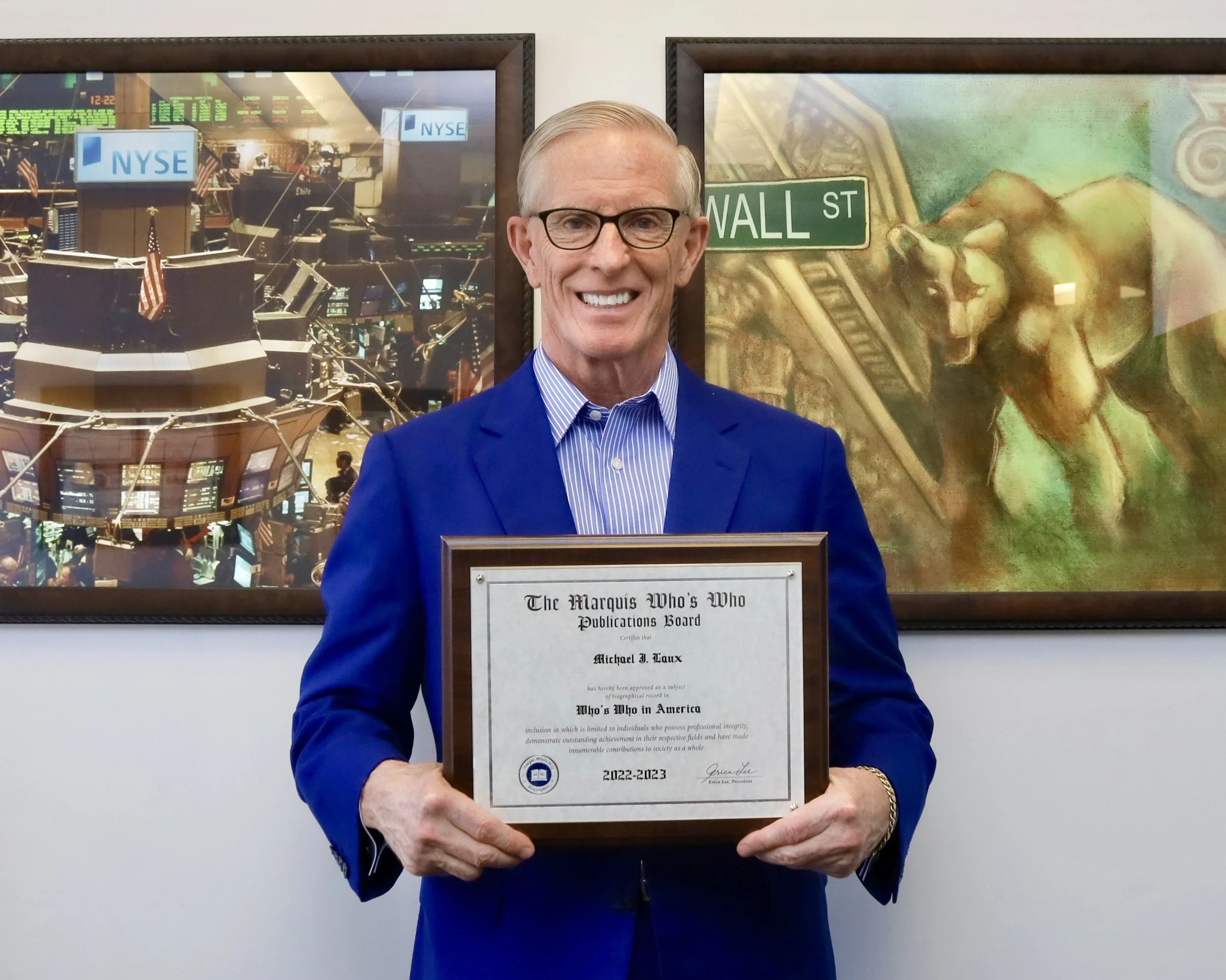 Michael James Laux Recognized by Marquis Who’s Who for Excellence in Financial Services
