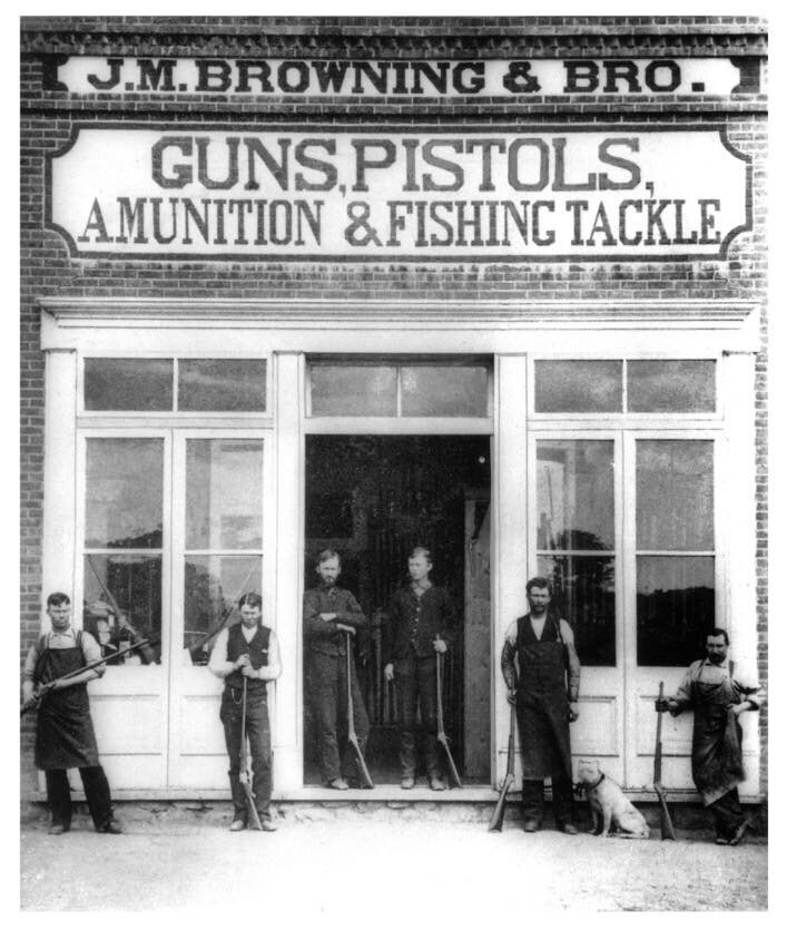 Browning Gun Shop in Ogden, Utah 1882