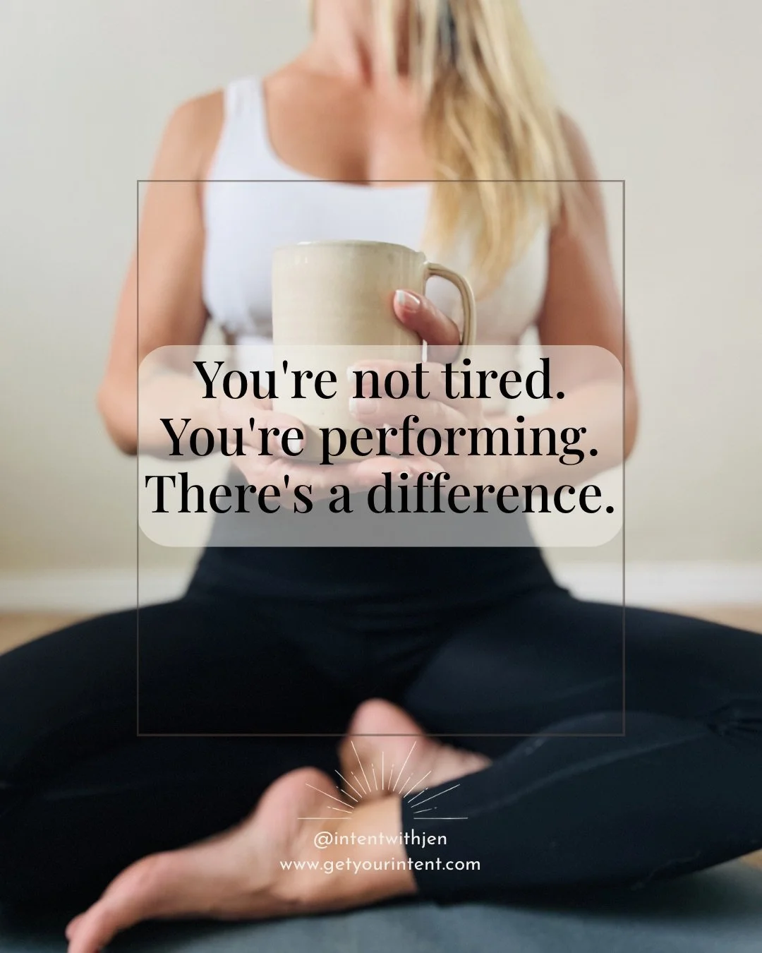 The exhaustion you feel isn&rsquo;t always from doing too much.

Sometimes it&rsquo;s from performing yourself all day. ☀️

In every meeting. Every conversation. Every room.

That&rsquo;s the performance tax.
And it&rsquo;s costing you more than you 