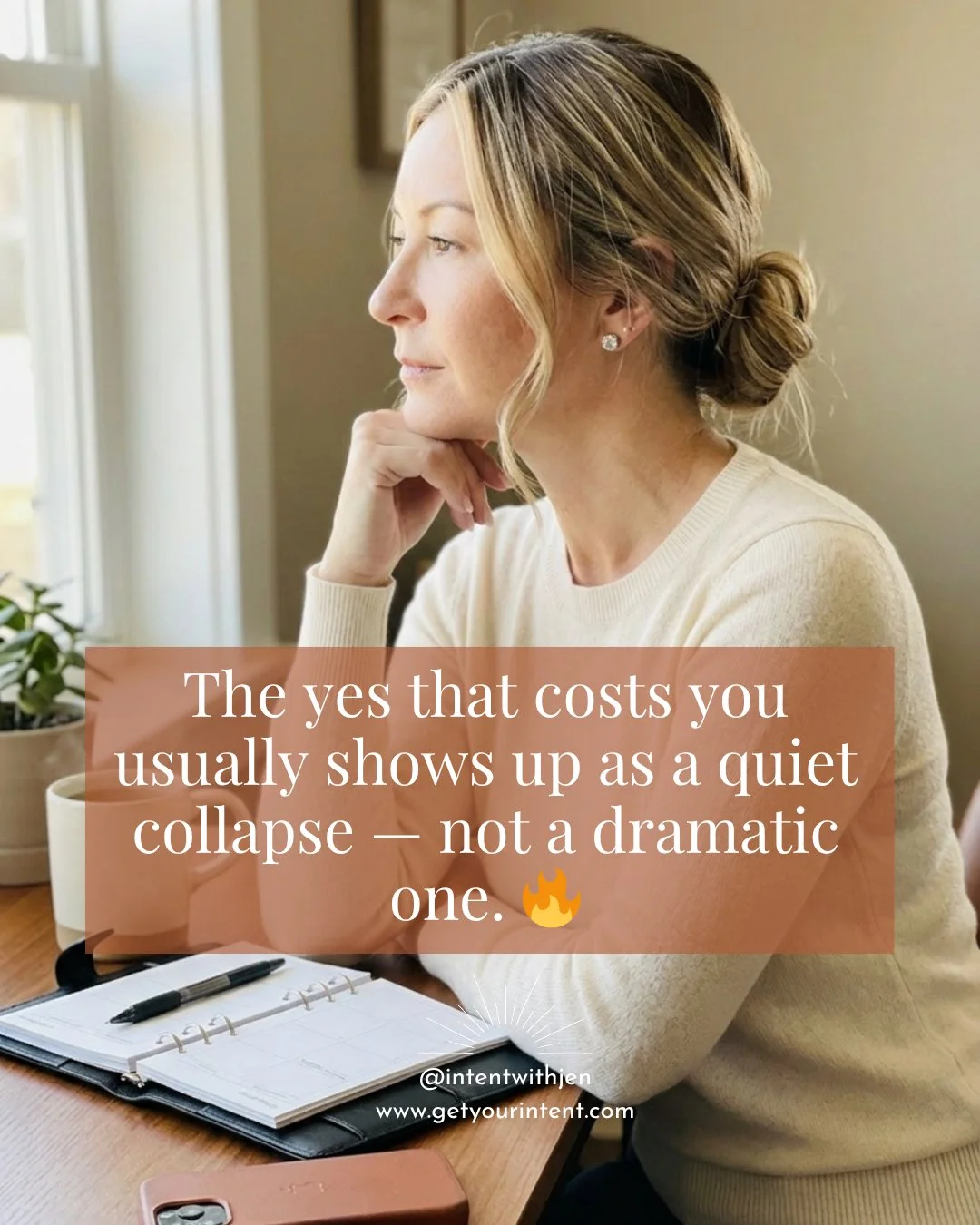 The yes that costs you doesn't show up as a dramatic burnout. 🤯

It shows up as a quiet collapse. A Sunday afternoon spent staring at the ceiling. A heaviness when you open the calendar on Monday morning. The third coffee you didn't actually want.

