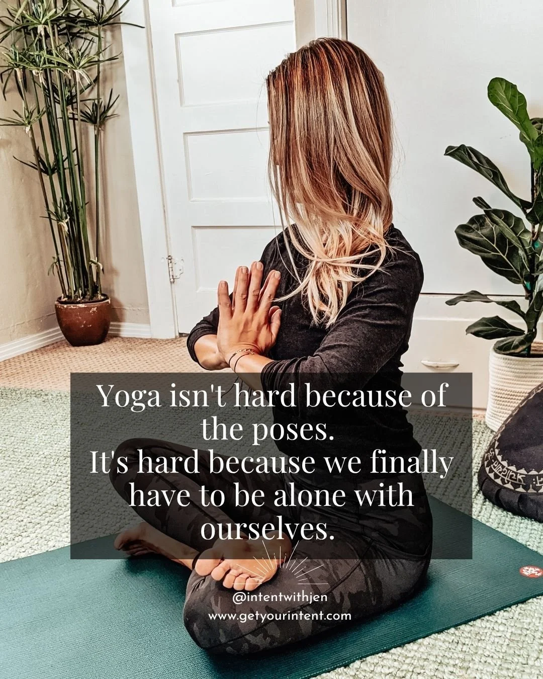 Someone in class today said, 'Why is this so hard?'
💠
She was holding a pose I knew her body could do easily.
💠
The pose wasn't the hard part. The hard part was that for the first time in days &mdash; maybe weeks &mdash; nothing was demanding her a