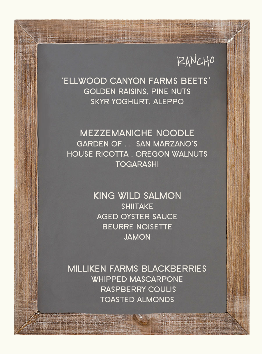 Rancho Menu