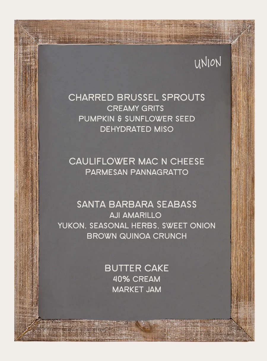 union menu