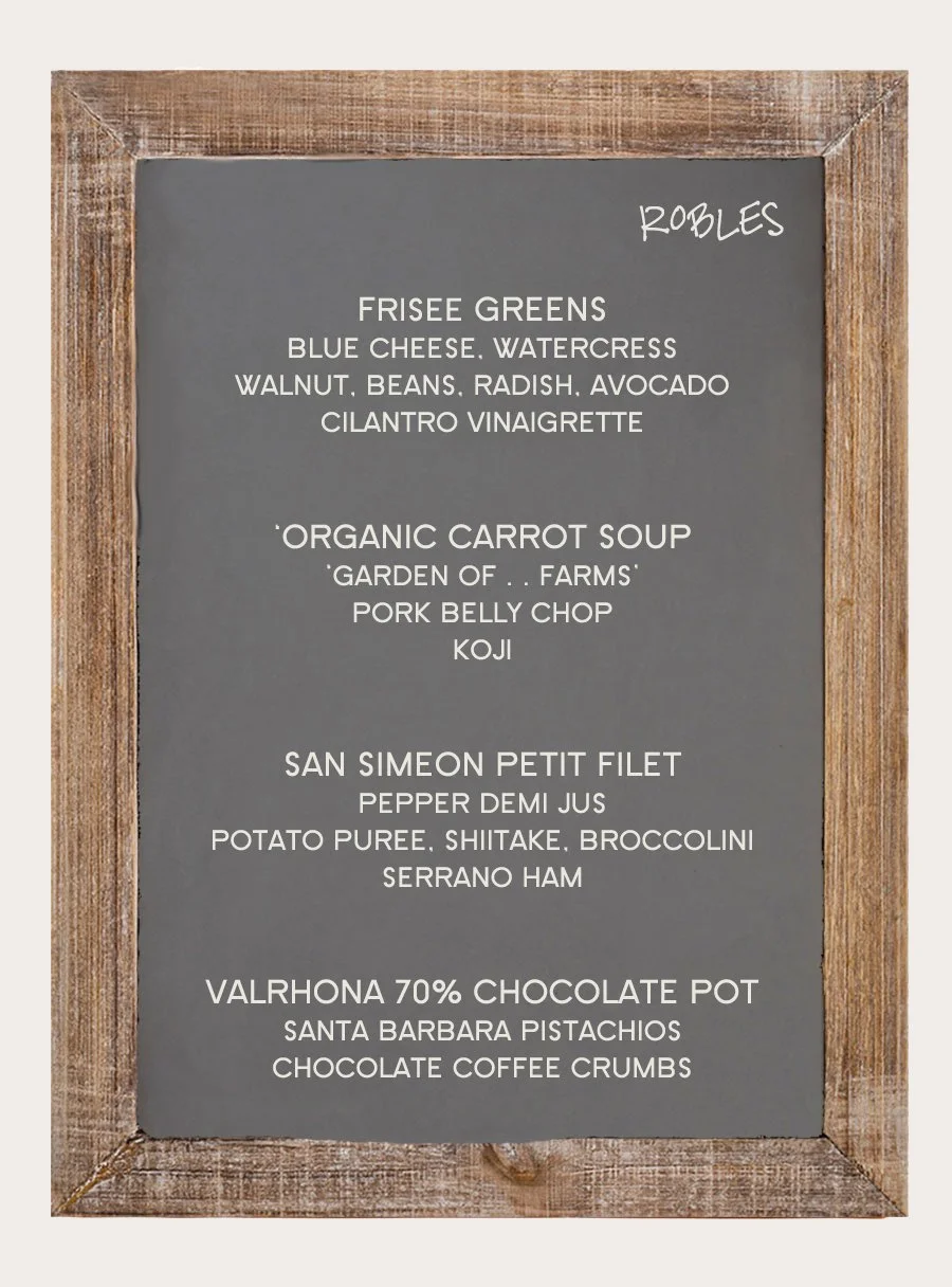 robles menu