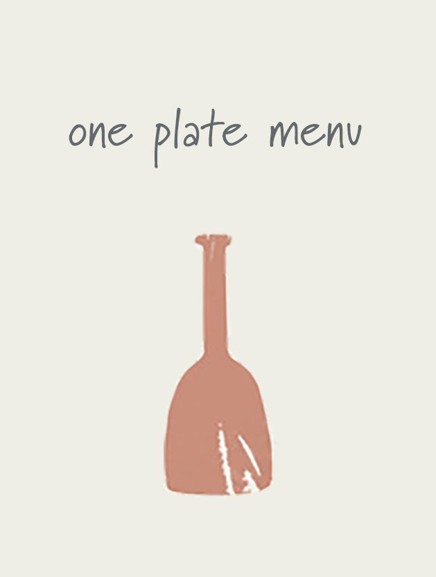 one plate menu
