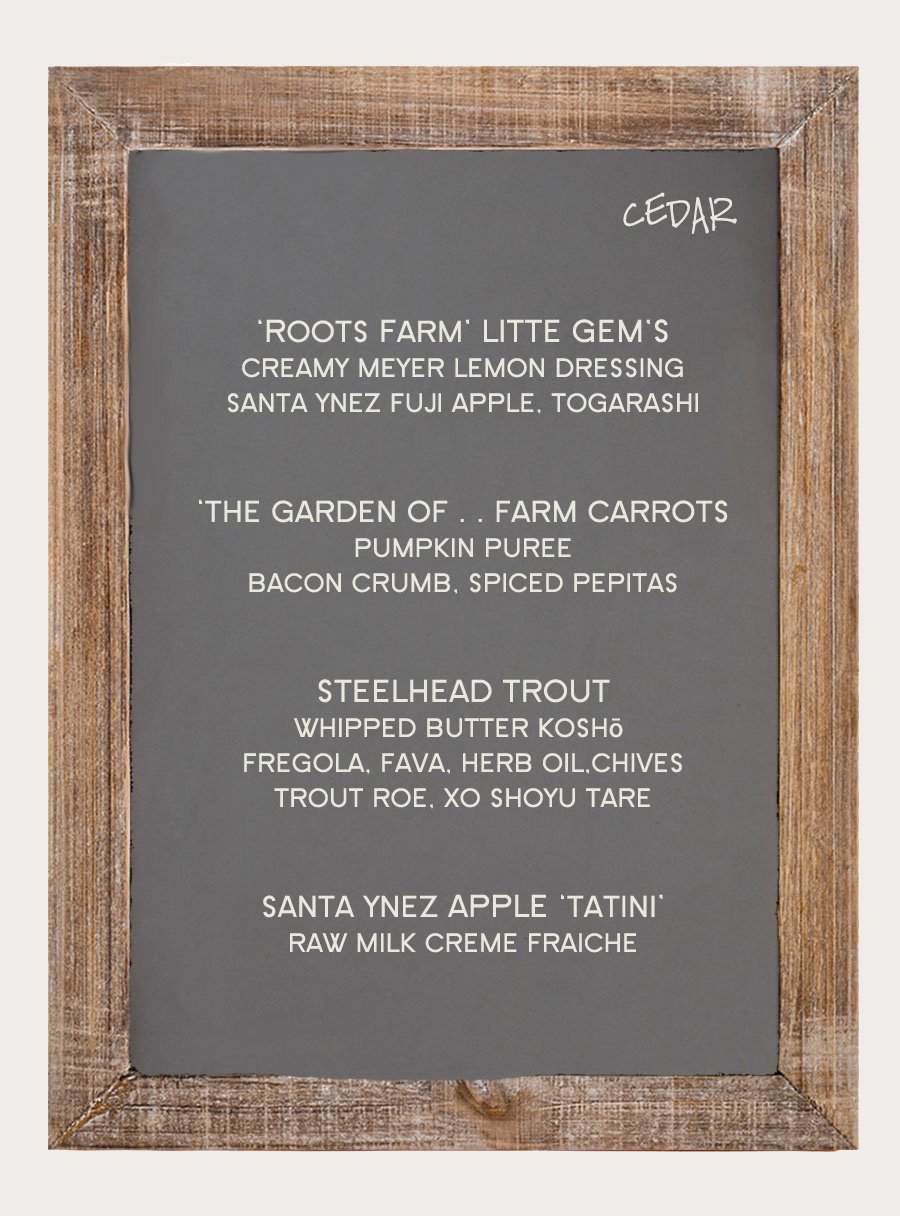 cedar menu