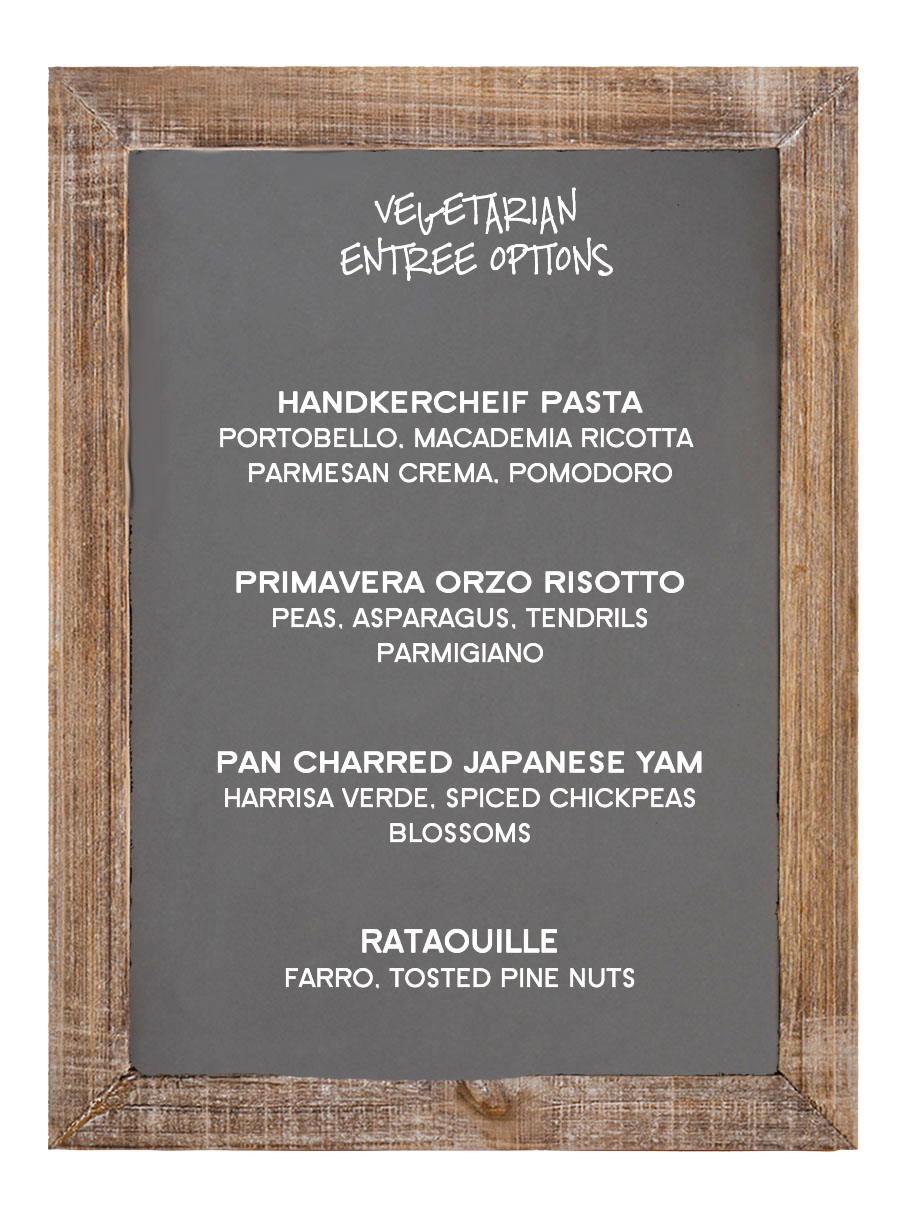 vegetarian menu