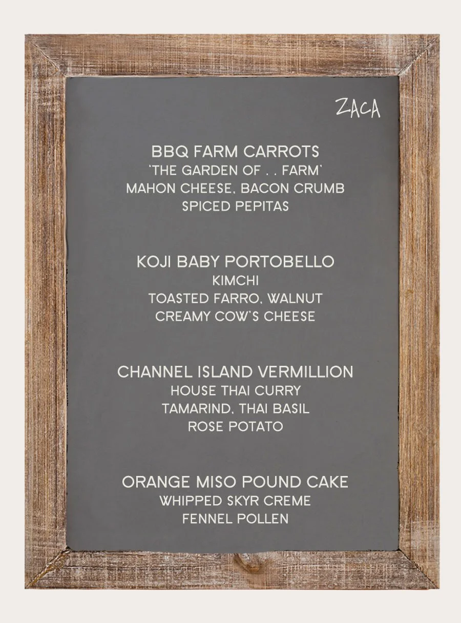 zaca menu