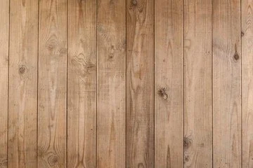 Wooden planks paneling wall with visible grain and knots.