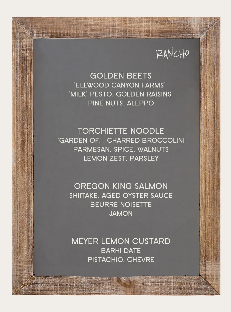 rancho menu