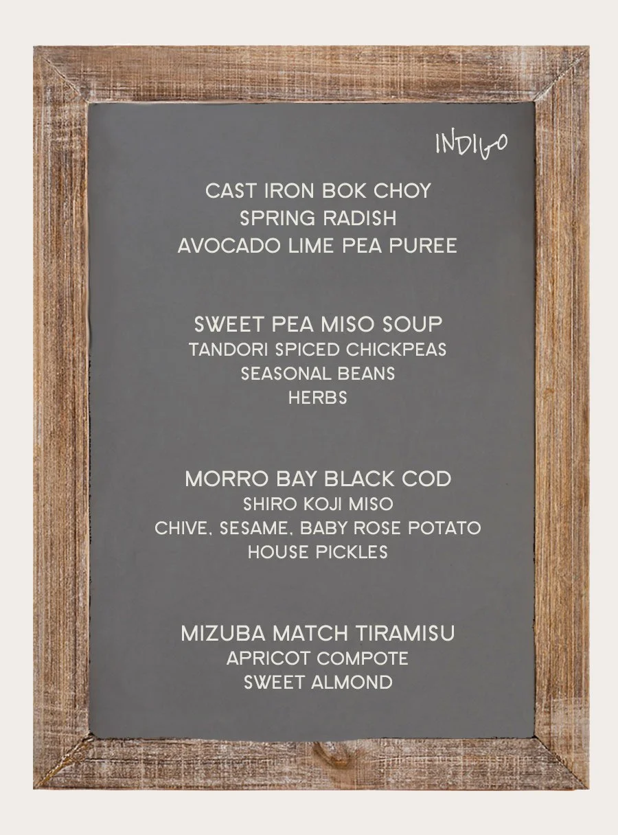 indigo menu