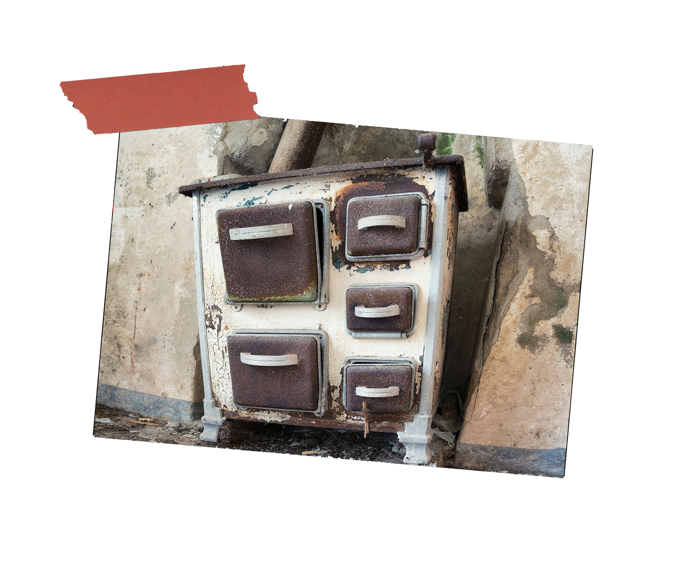 Old rusty stove