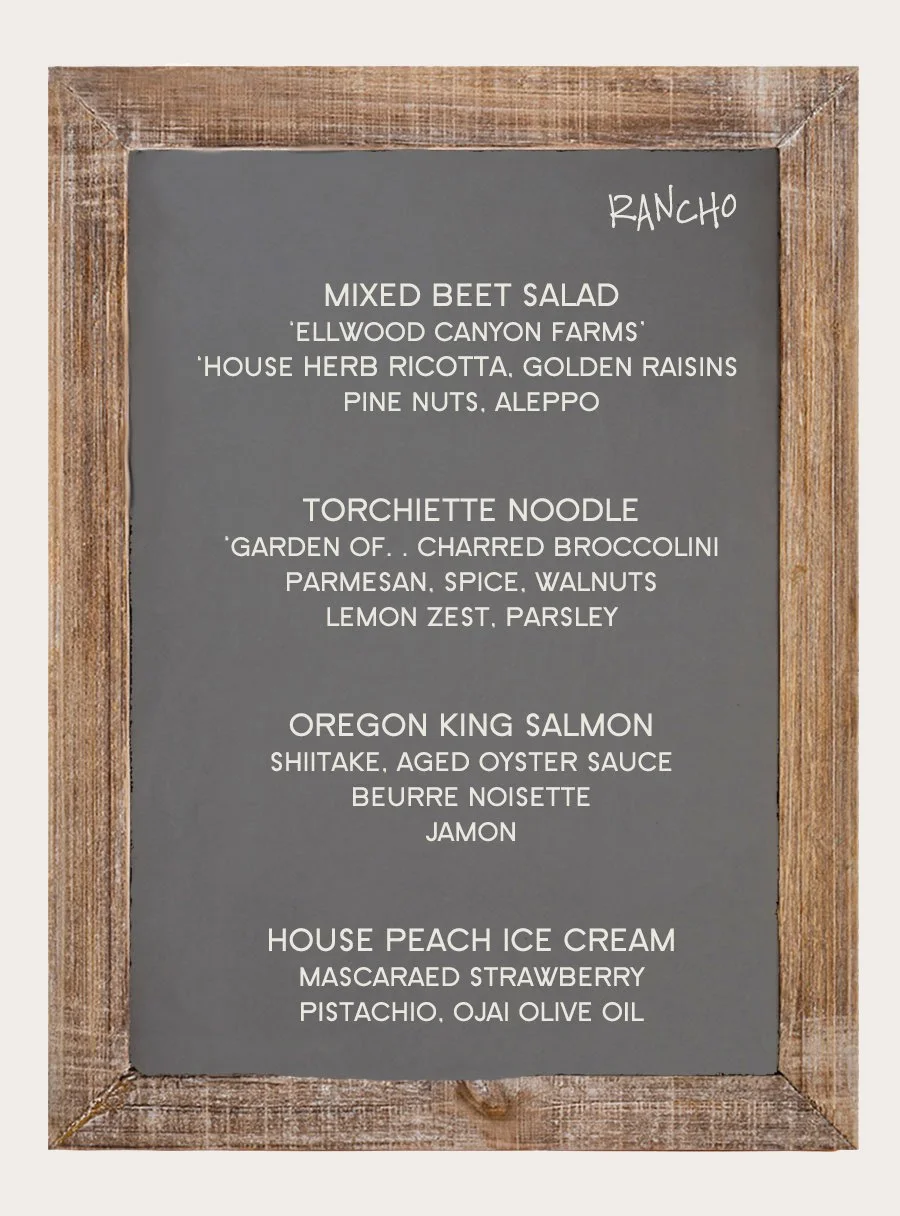 rancho menu