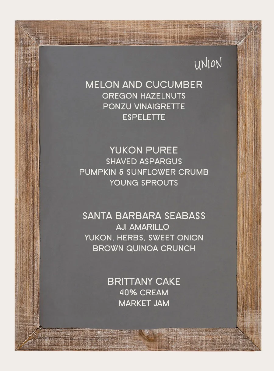 union menu