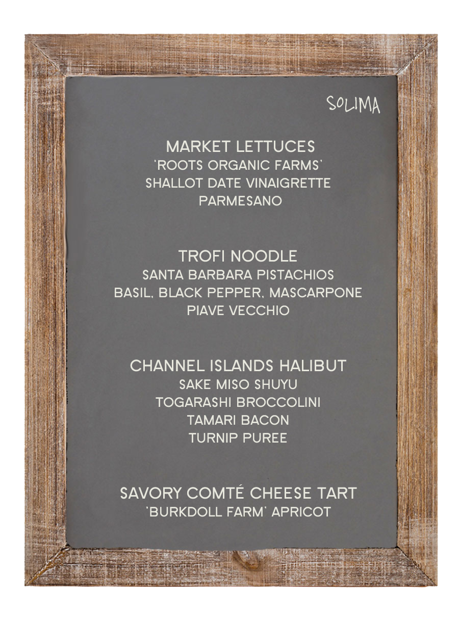 solima menu