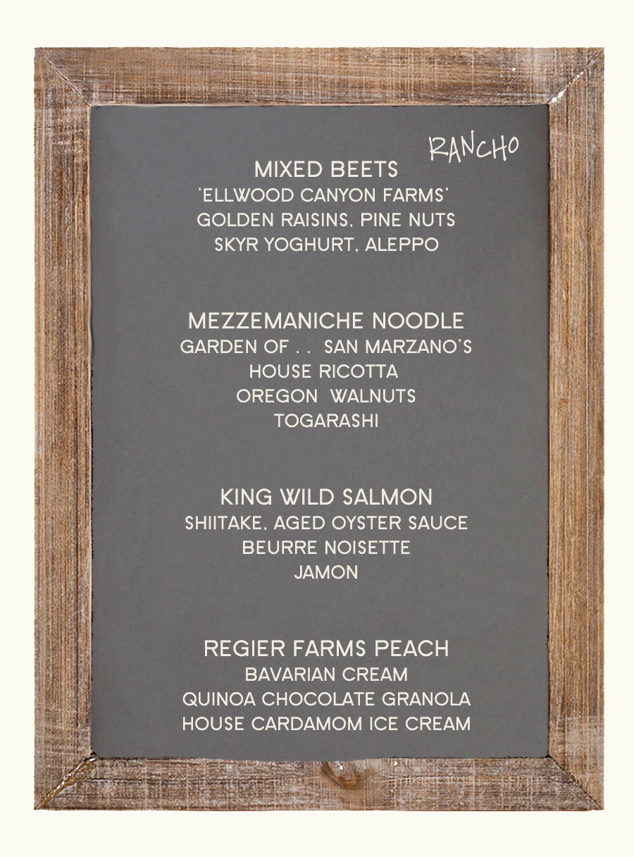 Rancho Menu
