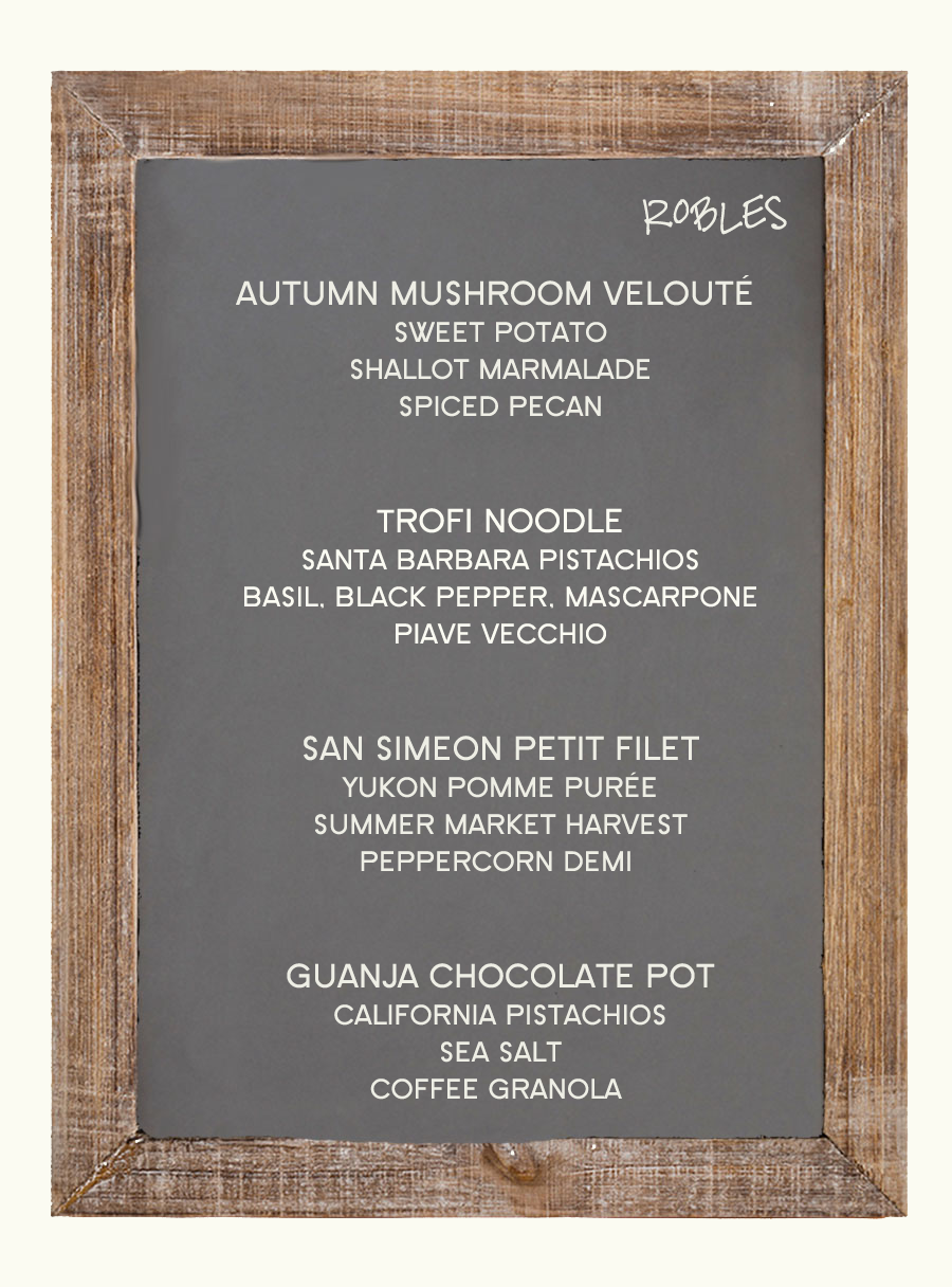 Robles Menu