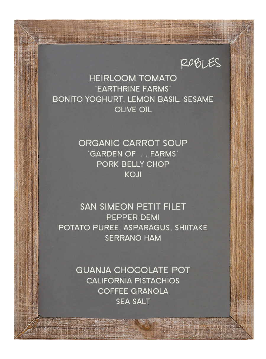 robles menu