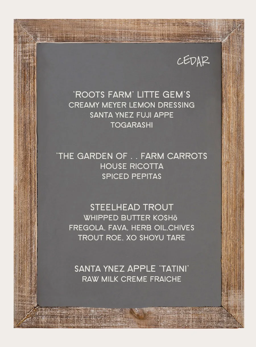 cedar menu