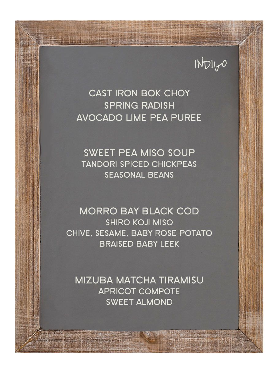 indigo menu