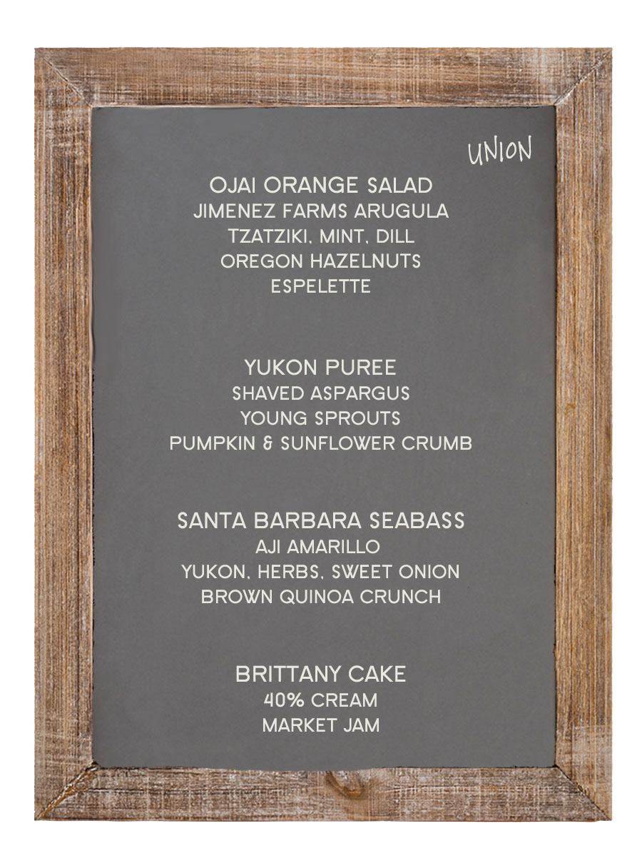 union menu