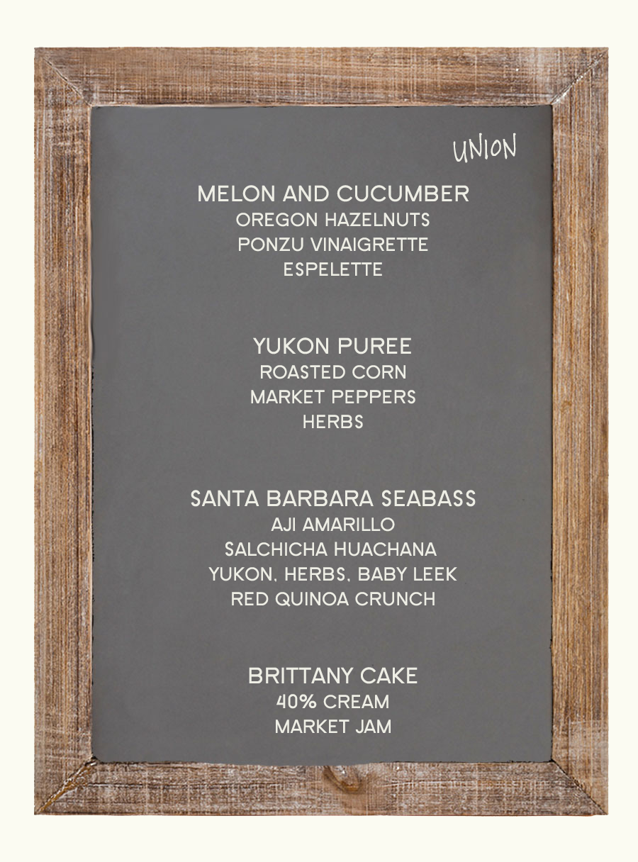 union menu