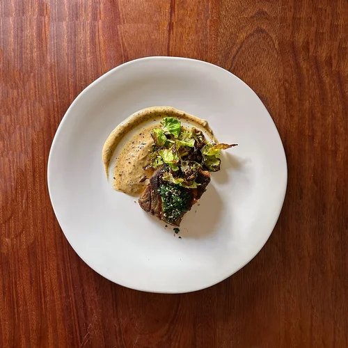 Black cod plated by private chef Mattias Blom