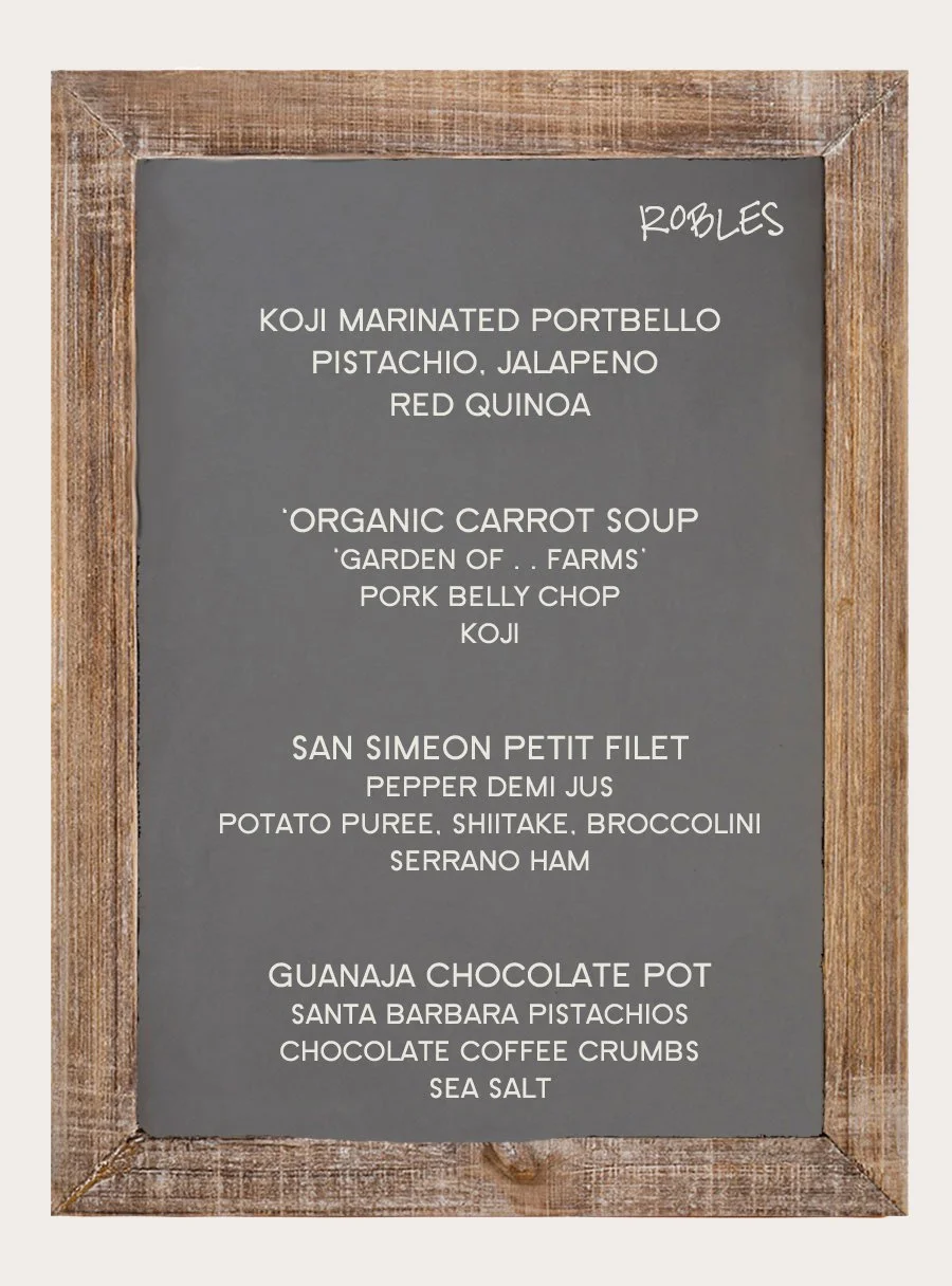 robles menu
