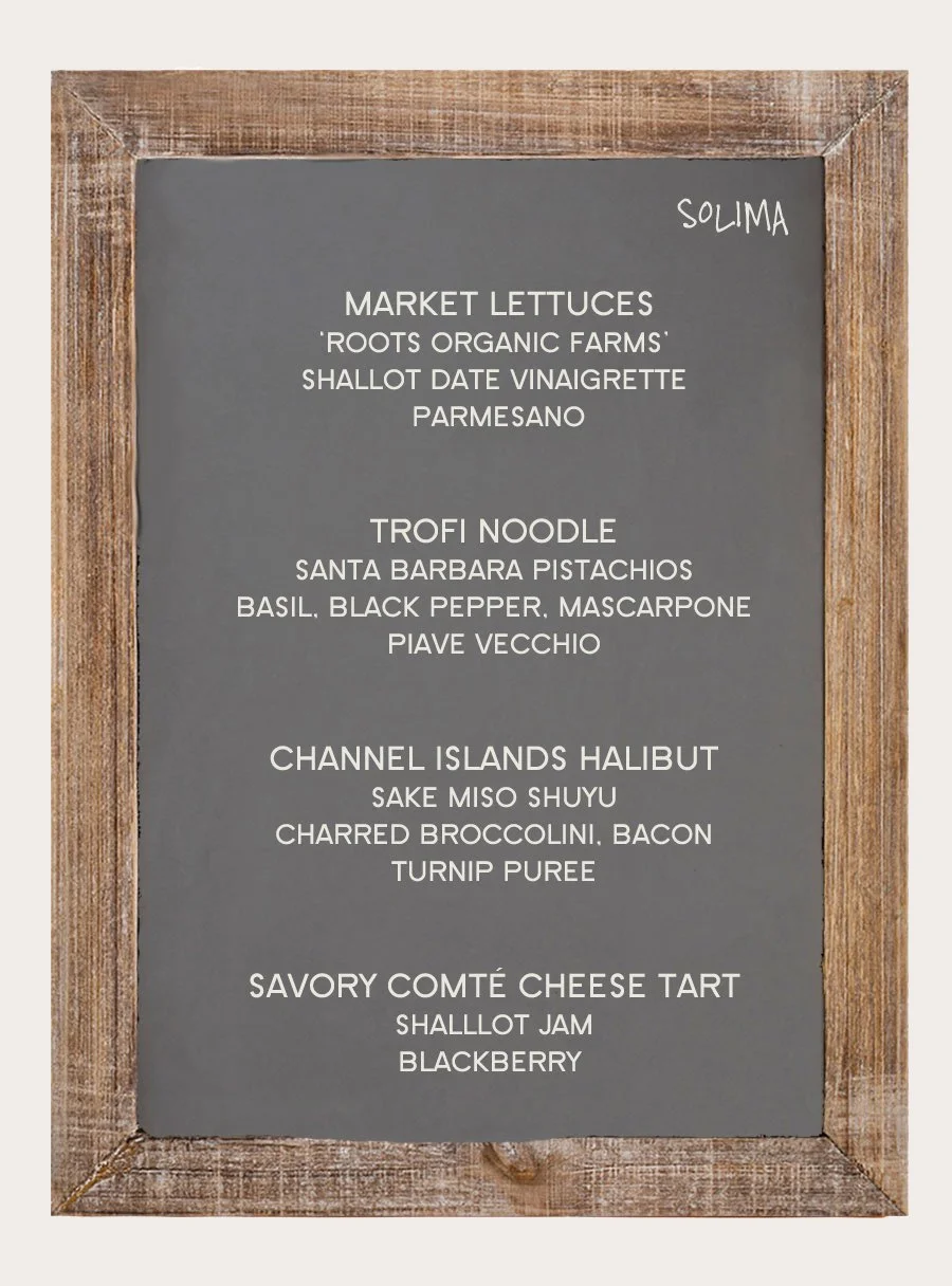 solima menu