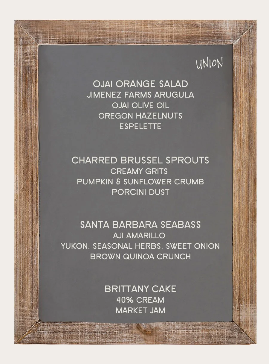 union menu