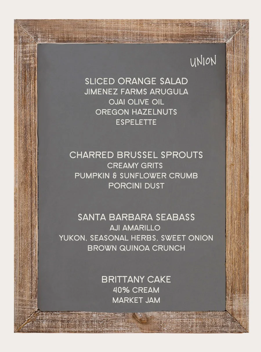 union menu