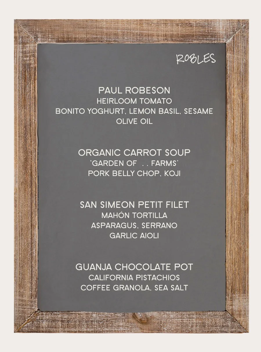robles menu