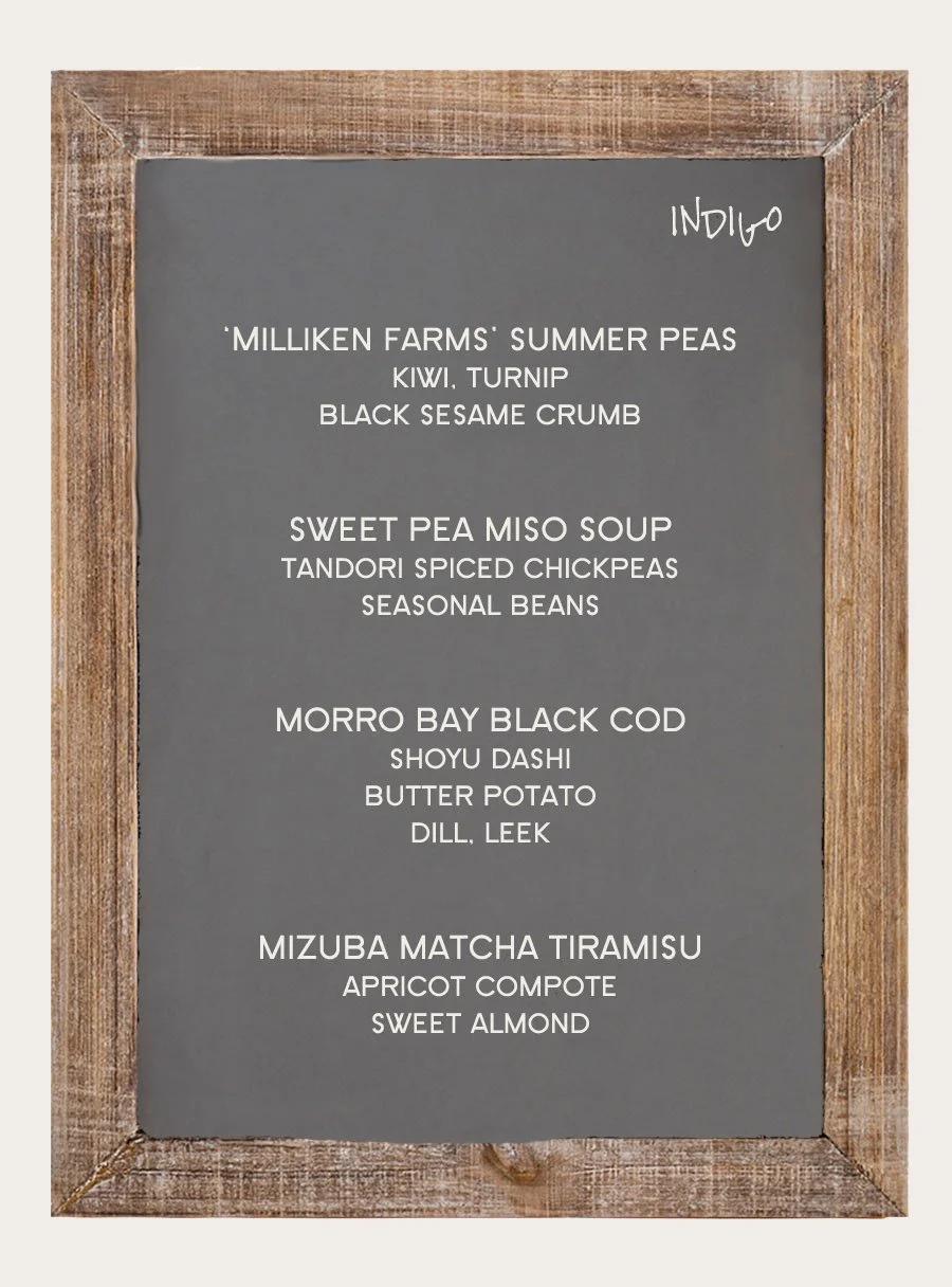 indigo menu